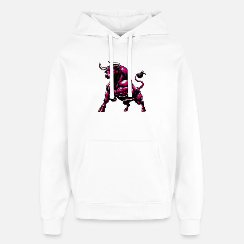 Bull - Oversized Unisex Hoodie by Stanley/Stella - white