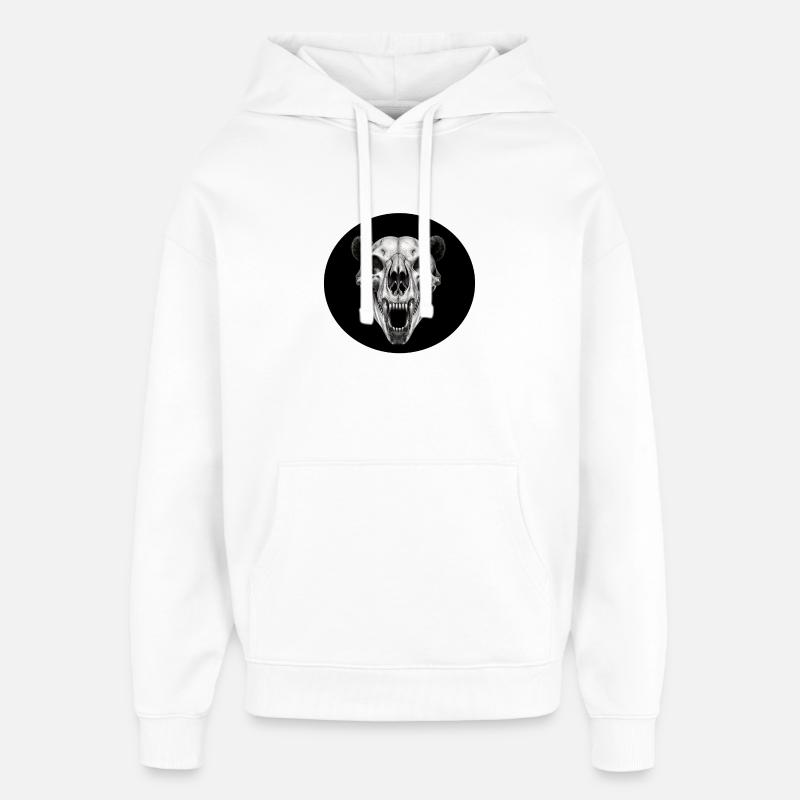 Schädel - Oversized Unisex Hoodie von Stanley/Stella - Weiß