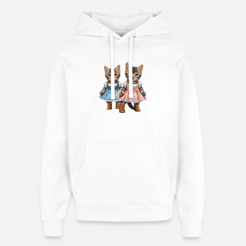 Chatons Dirndl - Sweat à capuche unisexe Stanley/Stella Oversized - blanc