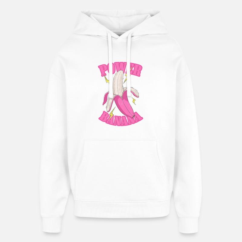 Banane Kitsch - Sweat à capuche unisexe Stanley/Stella Oversized - blanc