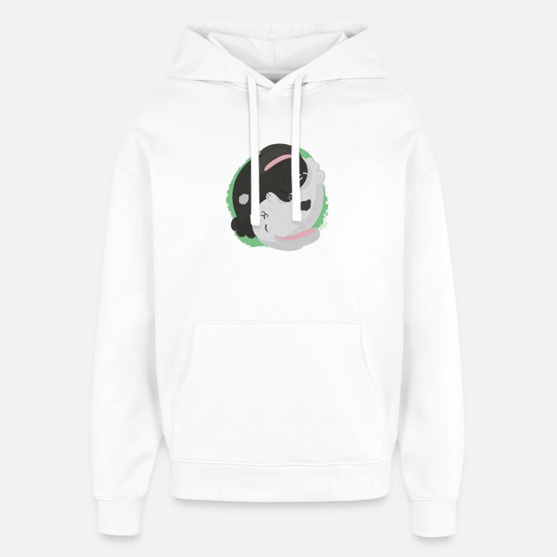 Lapin Jin Jang - Sweat à capuche unisexe Stanley/Stella Oversized - blanc