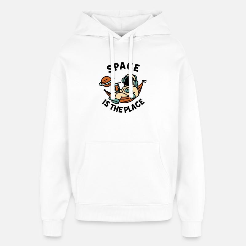 Space Explorer Astronaut Entspannendes Design - Oversized Unisex Hoodie von Stanley/Stella - Weiß