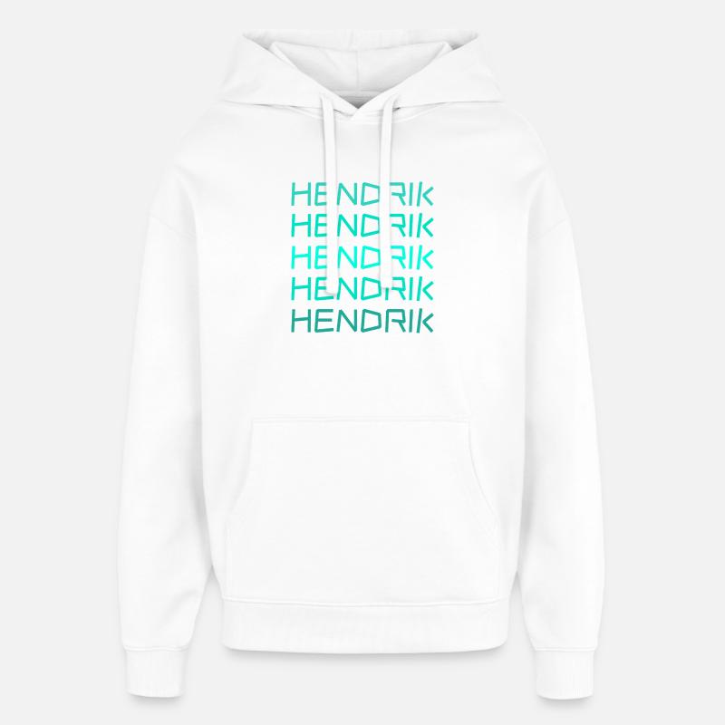 Prénom Hendrik - Sweat à capuche unisexe Stanley/Stella Oversized - blanc