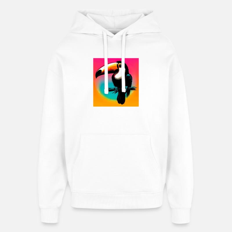 toucan - Sweat à capuche unisexe Stanley/Stella Oversized - blanc