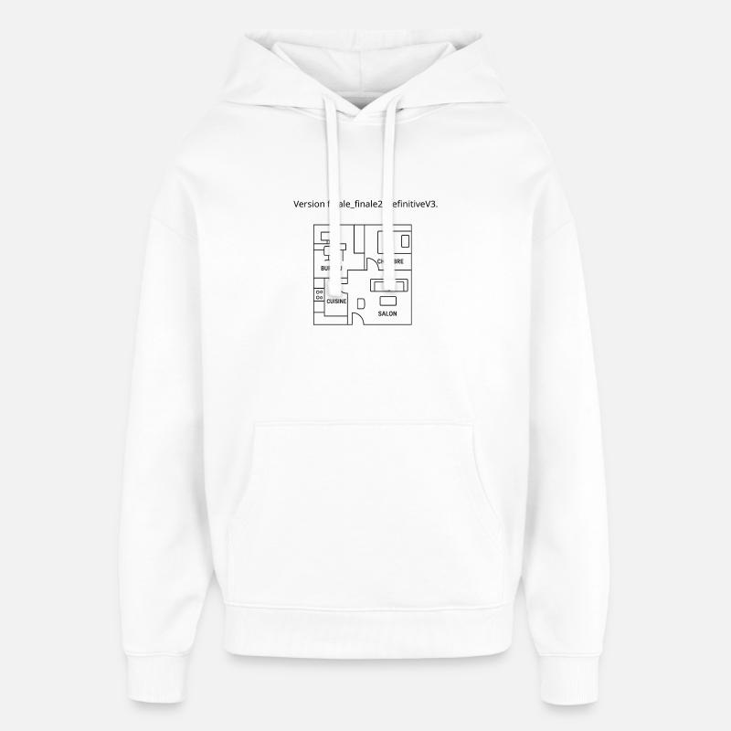 Idée cadeau pour architecte - Sweat à capuche unisexe Stanley/Stella Oversized - blanc
