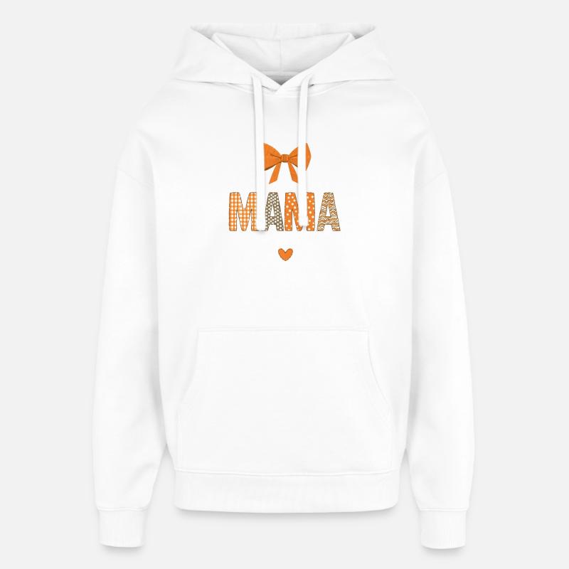 Maman Orange Motifs Patchwork - Sweat à capuche unisexe Stanley/Stella Oversized - blanc