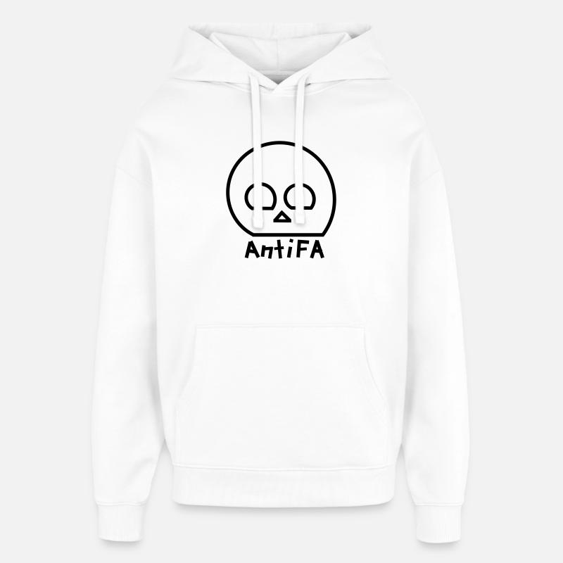 Antifa - Sweat à capuche unisexe Stanley/Stella Oversized - blanc