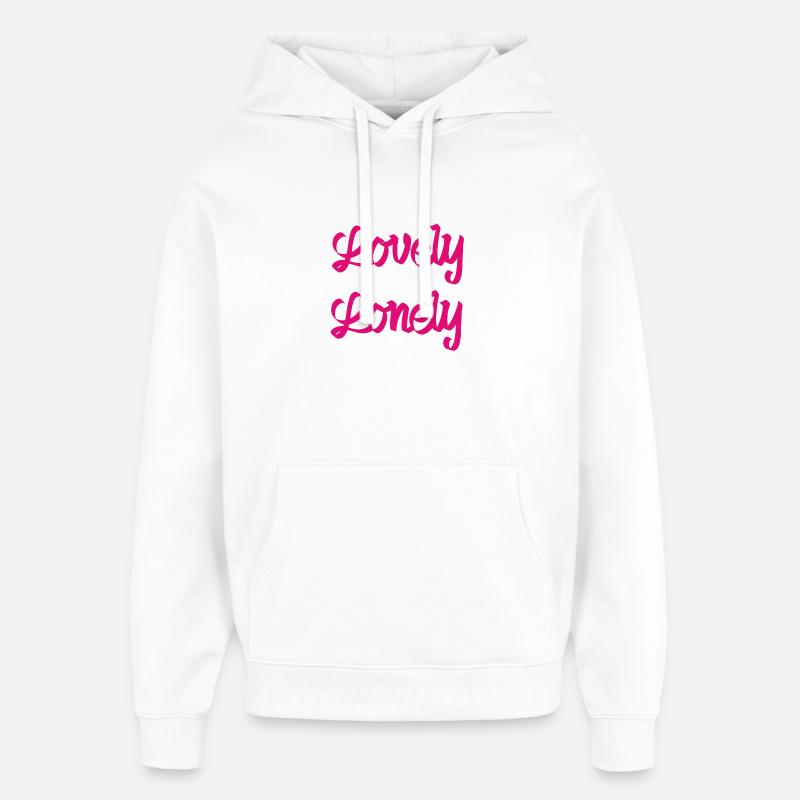 Lovely lonely - Sweat à capuche unisexe Stanley/Stella Oversized - blanc