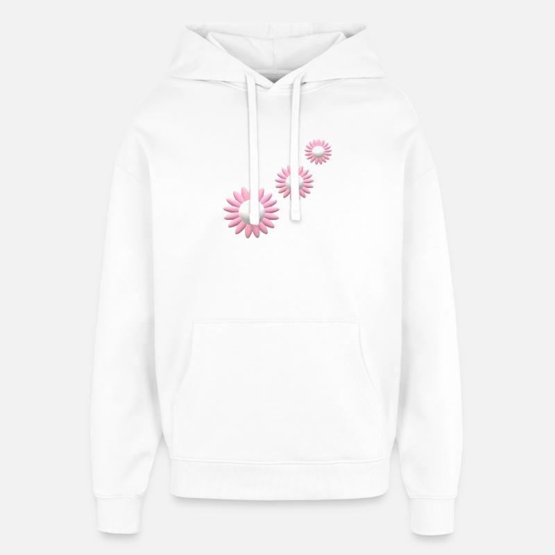 Fleur... - Sweat à capuche unisexe Stanley/Stella Oversized - blanc