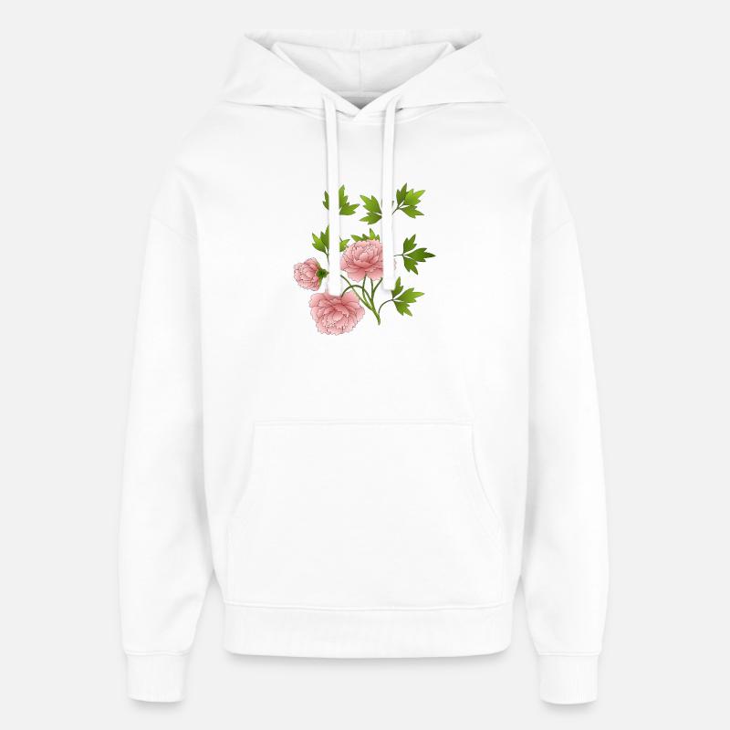 Fleur - Sweat à capuche unisexe Stanley/Stella Oversized - blanc