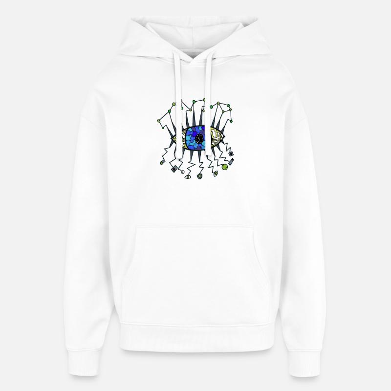 Œil espion - Sweat à capuche unisexe Stanley/Stella Oversized - blanc