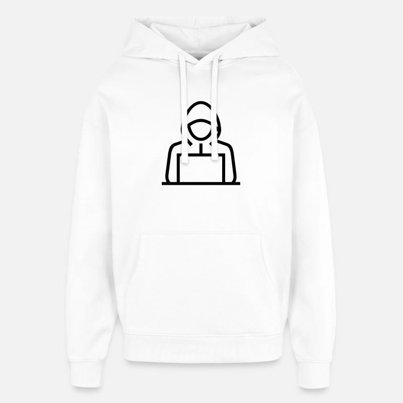 Hacker - Oversized Unisex Hoodie von Stanley/Stella - Weiß