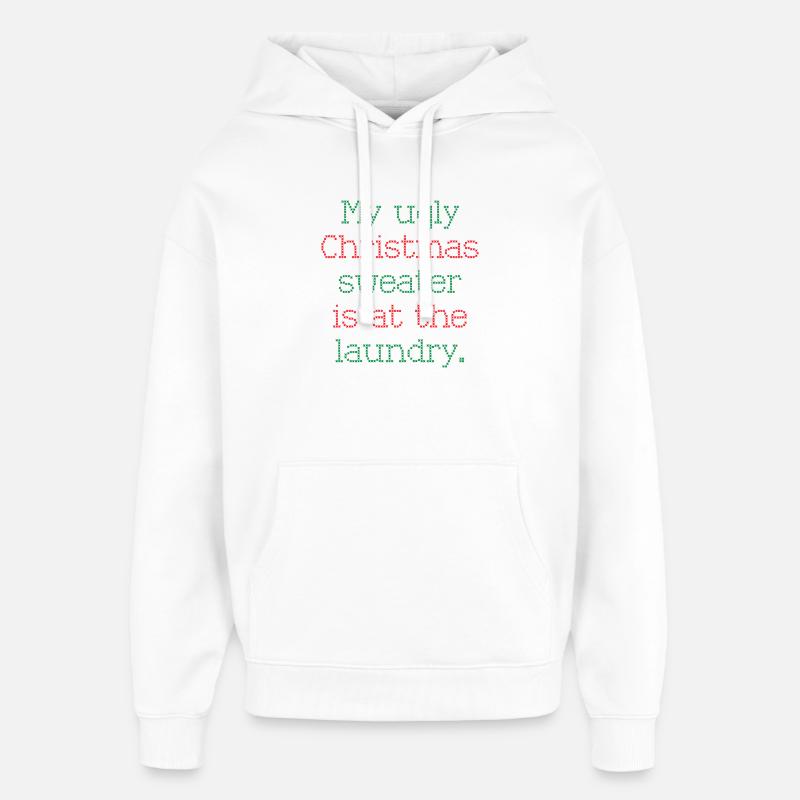 Pull de Noël - Sweat à capuche unisexe Stanley/Stella Oversized - blanc