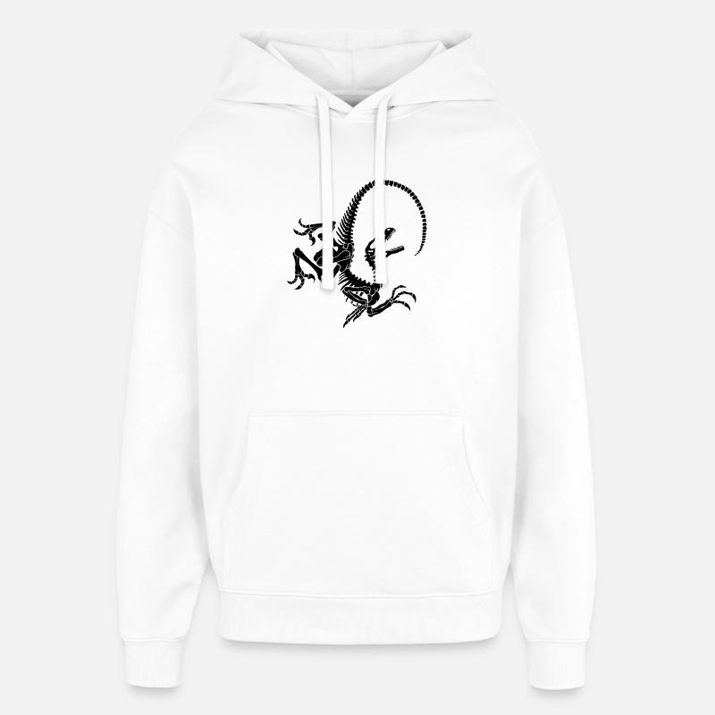 Squelette de raptor - Sweat à capuche unisexe Stanley/Stella Oversized - blanc