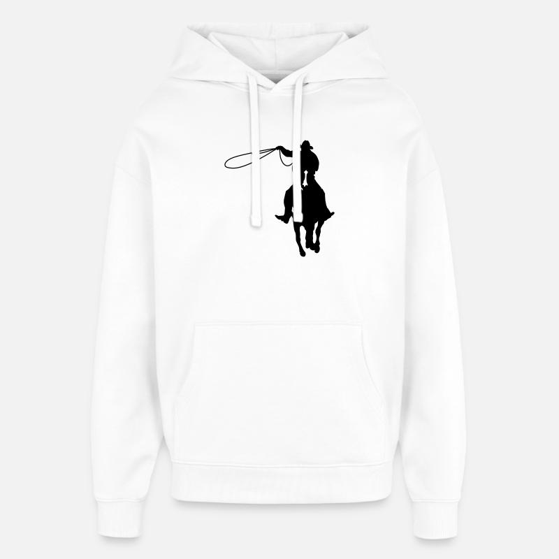 Cow-boy - Sweat à capuche unisexe Stanley/Stella Oversized - blanc