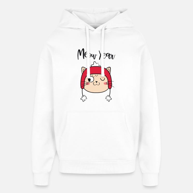 MEOW YEAR - Sweat à capuche unisexe Stanley/Stella Oversized - blanc