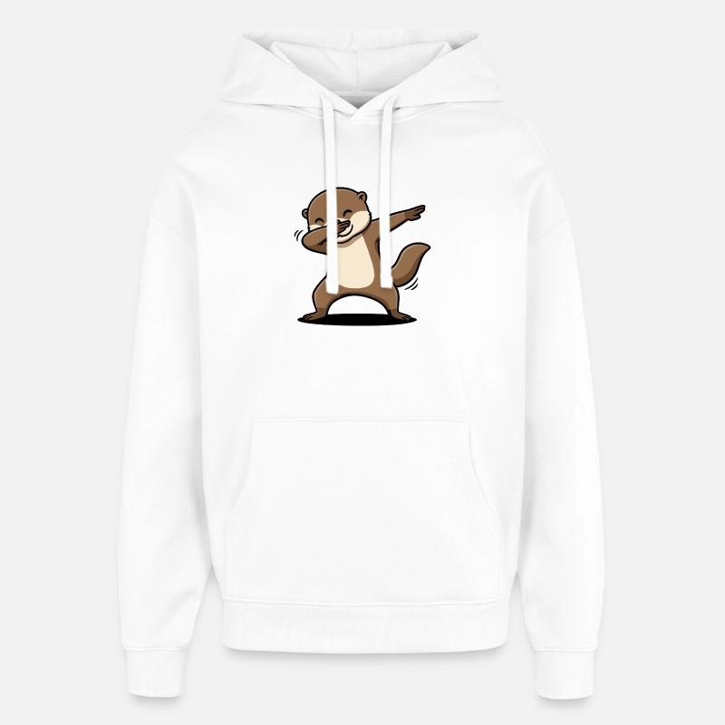 Otter Dab Fun - Sweat à capuche unisexe Stanley/Stella Oversized - blanc
