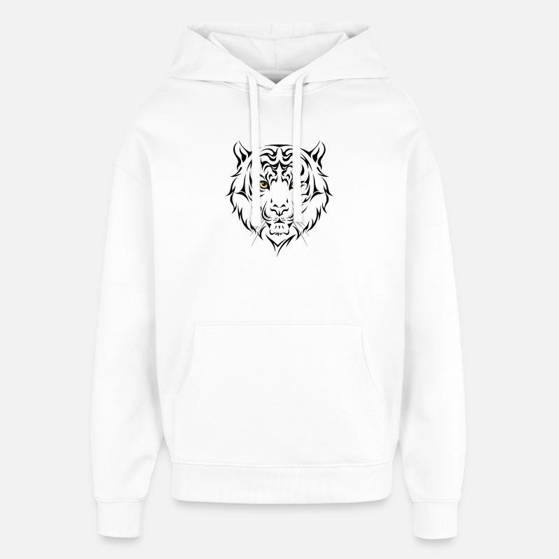 Tigre - Sweat à capuche unisexe Stanley/Stella Oversized - blanc