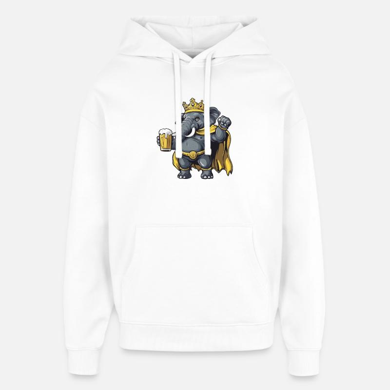 Mammut Le Roi de la Bière - Sweat à capuche unisexe Stanley/Stella Oversized - blanc