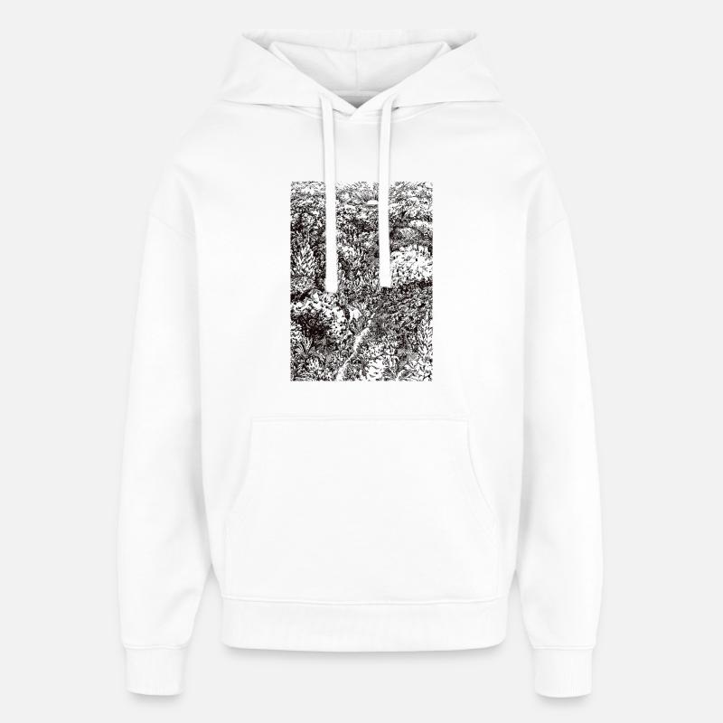 FORÊT À L’AUBE - Sweat à capuche unisexe Stanley/Stella Oversized - blanc