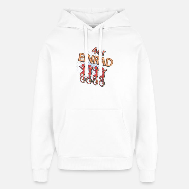 4er monocycle | Style libre monocycle - Sweat à capuche unisexe Stanley/Stella Oversized - blanc