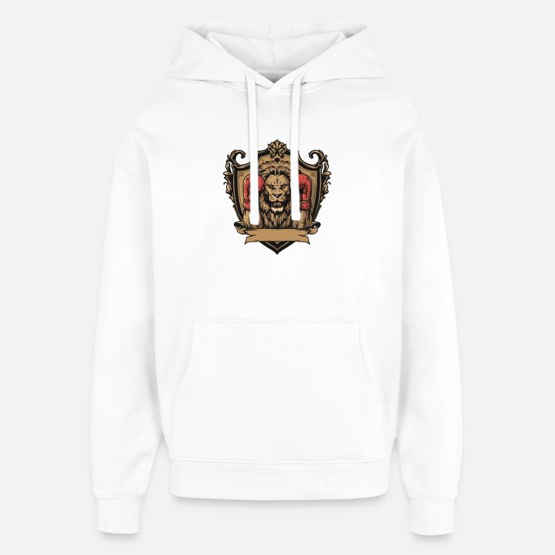 Lion Boxer MMA - Sweat à capuche unisexe Stanley/Stella Oversized - blanc