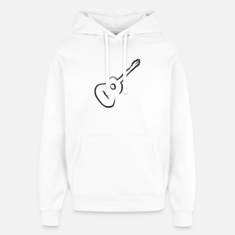 Don du guitariste guitariste - Sweat à capuche unisexe Stanley/Stella Oversized - blanc