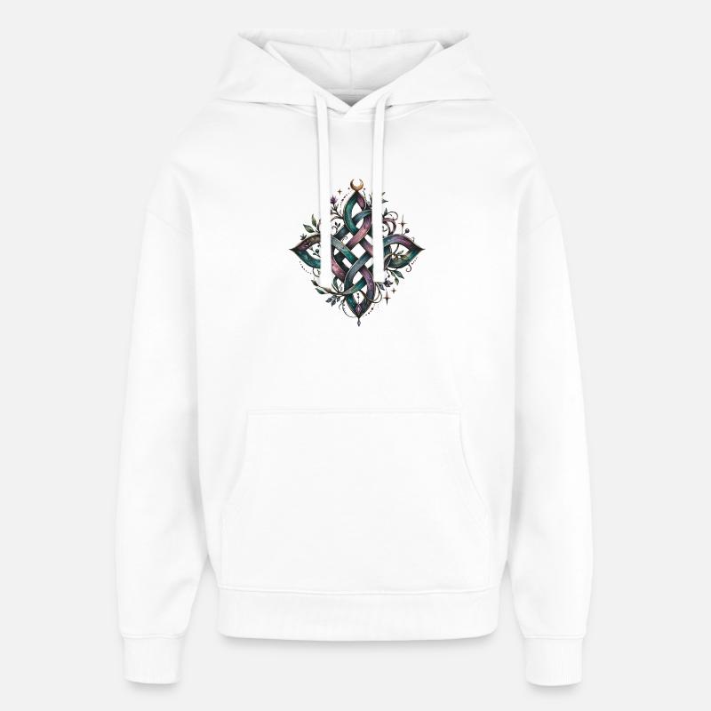 noeud de sorcière - Sweat à capuche unisexe Stanley/Stella Oversized - blanc