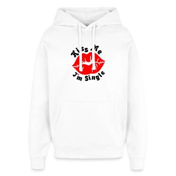 Kiss_Me - Sweat à capuche unisexe Stanley/Stella Oversized - blanc - Devant - AI Model Female 172 light (172cm) & AI Model Male 185 light (185cm)