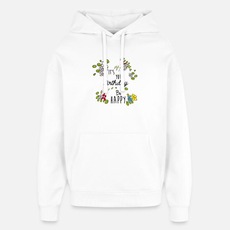 Anniversaire - Sweat à capuche unisexe Stanley/Stella Oversized - blanc