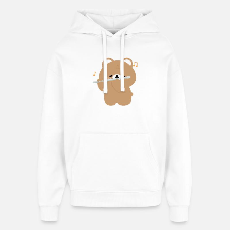 Sérénade de la Flûte d’Ours - Sweat à capuche unisexe Stanley/Stella Oversized - blanc