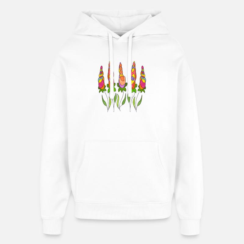 Blumen - Oversized Unisex Hoodie von Stanley/Stella - Weiß