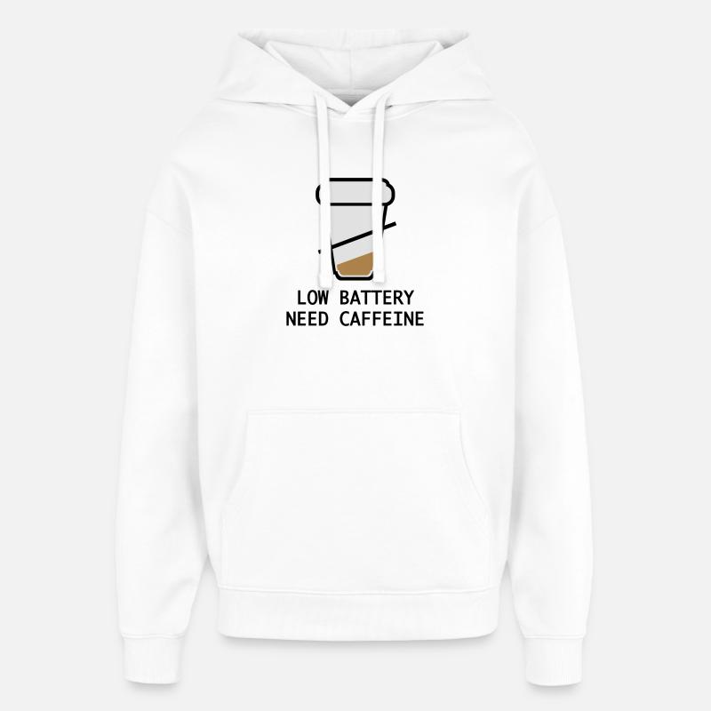 Café - Sweat à capuche unisexe Stanley/Stella Oversized - blanc