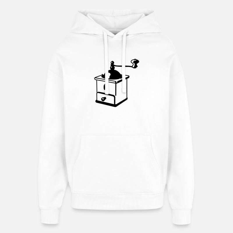 kaffeemuehle - Sweat à capuche unisexe Stanley/Stella Oversized - blanc