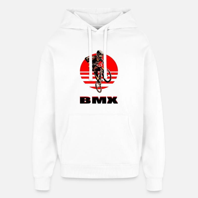 Vélo BMX - Sweat à capuche unisexe Stanley/Stella Oversized - blanc