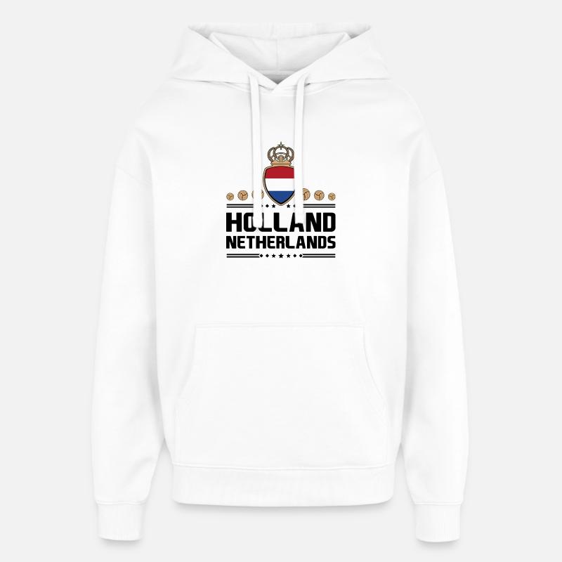 HOLLANDE - PAYS-BAS - Sweat à capuche unisexe Stanley/Stella Oversized - blanc