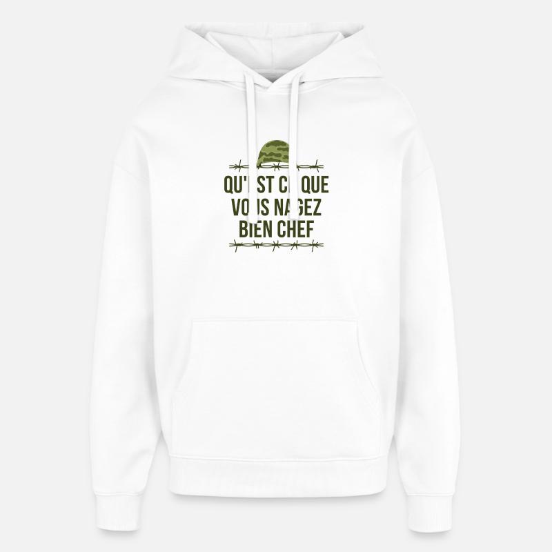 la septième compagnie, la 7ème compagnie - Sweat à capuche unisexe Stanley/Stella Oversized - blanc
