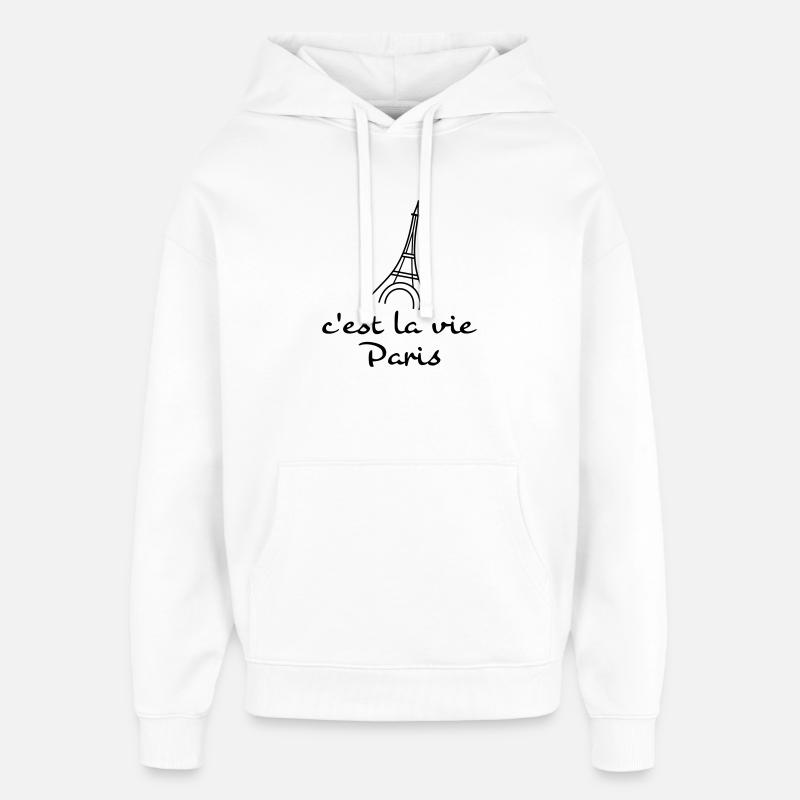 c’est la vie - Sweat à capuche unisexe Stanley/Stella Oversized - blanc