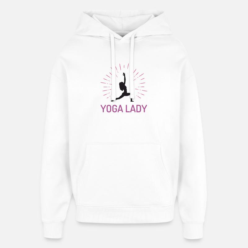 Fille de yoga - Sweat à capuche unisexe Stanley/Stella Oversized - blanc