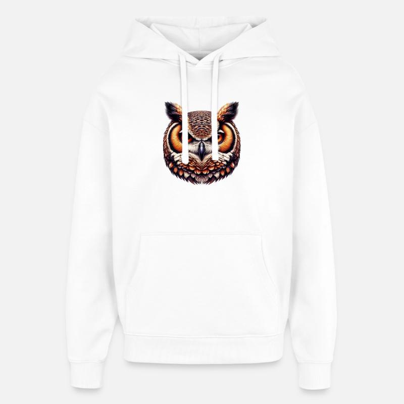 Hibou - Sweat à capuche unisexe Stanley/Stella Oversized - blanc