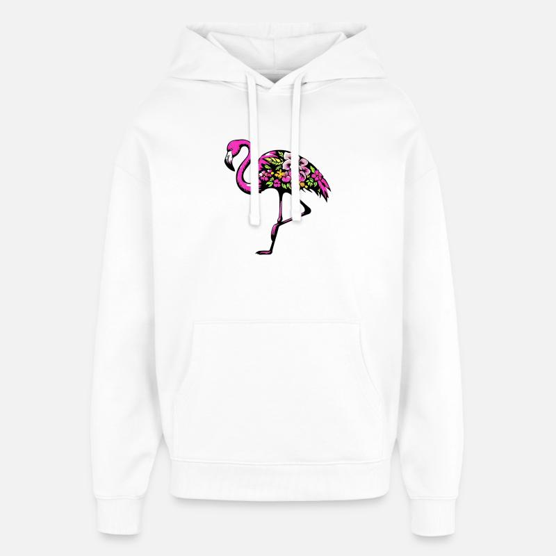 Flamant - Sweat à capuche unisexe Stanley/Stella Oversized - blanc