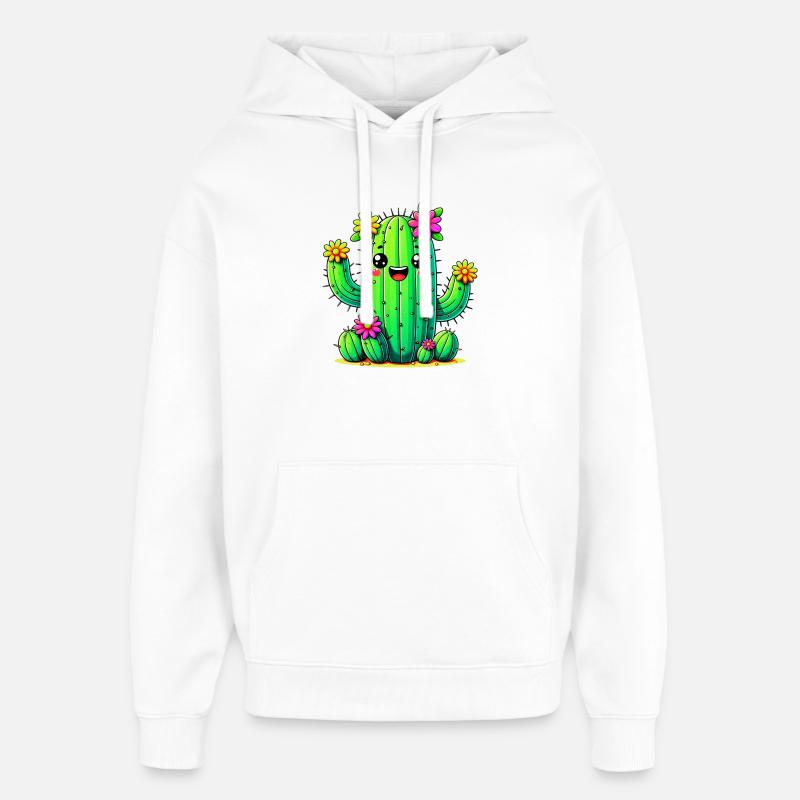 Cactus - Sweat à capuche unisexe Stanley/Stella Oversized - blanc