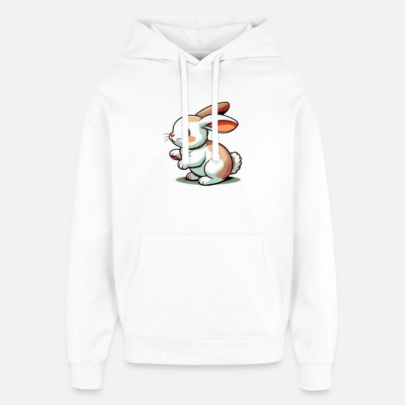 Lapin - Sweat à capuche unisexe Stanley/Stella Oversized - blanc