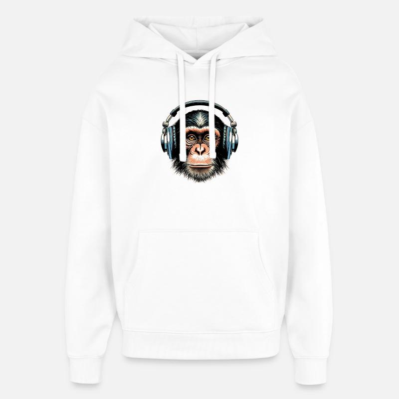 Singe - Sweat à capuche unisexe Stanley/Stella Oversized - blanc