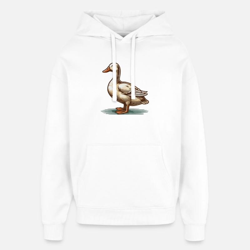 Canard - Sweat à capuche unisexe Stanley/Stella Oversized - blanc