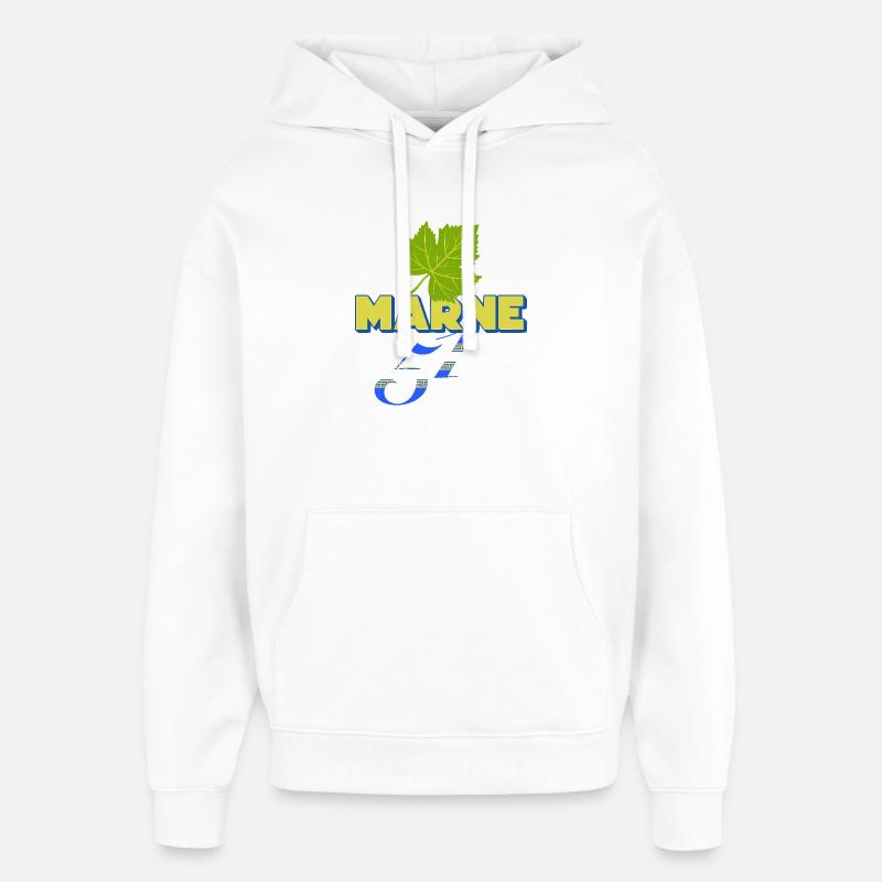 Marne - Sweat à capuche unisexe Stanley/Stella Oversized - blanc