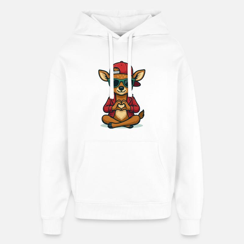 Style cœur de cerf - Sweat à capuche unisexe Stanley/Stella Oversized - blanc