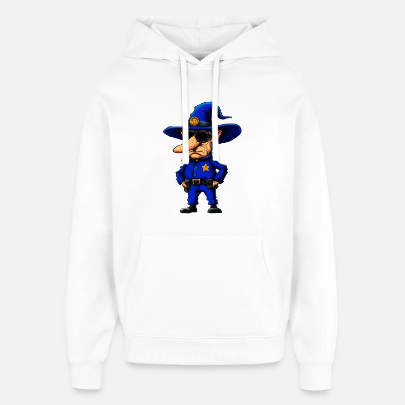 Policier Sorcier - Sweat à capuche unisexe Stanley/Stella Oversized - blanc