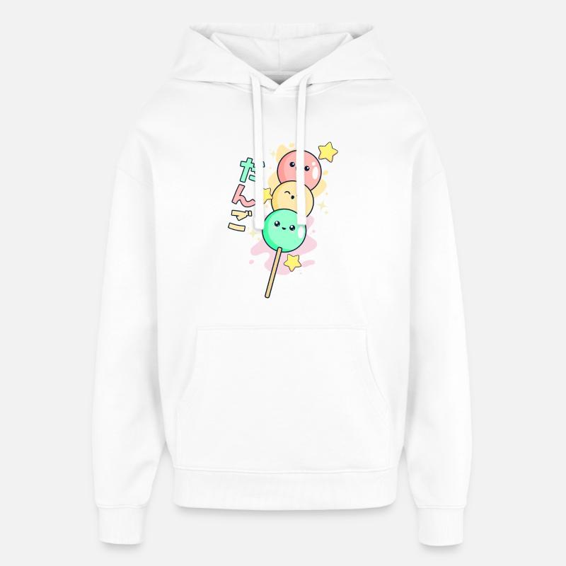 Kawaii Happy Hanami Dango - Sweat à capuche unisexe Stanley/Stella Oversized - blanc