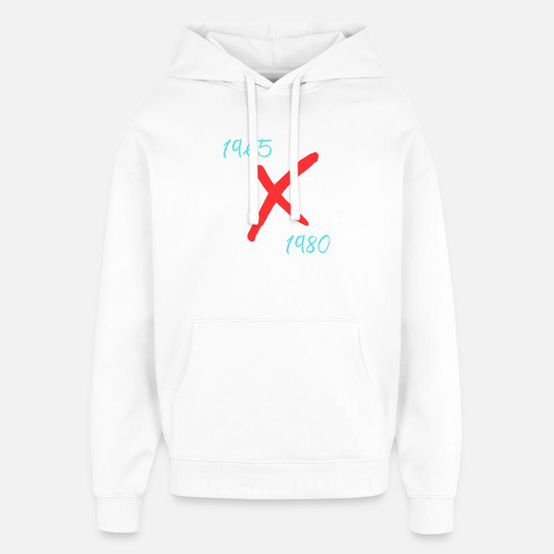 Génération X - Sweat à capuche unisexe Stanley/Stella Oversized - blanc